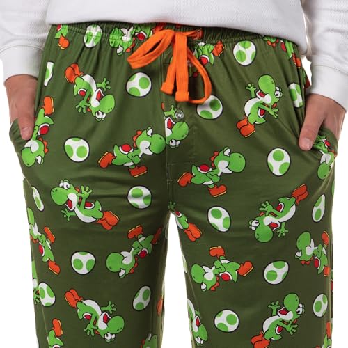 Yoshi Pajama Pants For Men Nintendo Super Mario Pants Yoshi Egg Lounge Bottoms Sleep Pants3