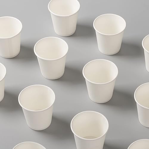 Miniatura 8 de PakTalk Paquete de 400 vasos de papel de 3 onzas líquidas, tazas de café expreso blanco, vasos desechables para lavamanos, tazas de papel pequeñas