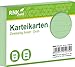 Produktbild RNKVERLAG 115075 - Karteikarten liniert 7 mm, grün, DIN A7, 1 Packung à 100 Karten