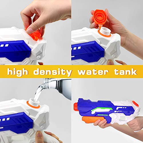 MeiGuiSha 2 Packs Squirt Gun for Kids with Long Range Shooting Water with High Capacity for Summer Swimming Pool Outdoor Fighting Party - Thumbnail 6