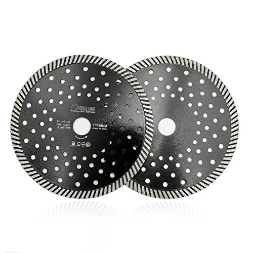 Shdiatool Diamond Granite Saw Blade 7 - Inch Pack Of 2 With Multi Holes For Marble Concrete Brick… #TOP30