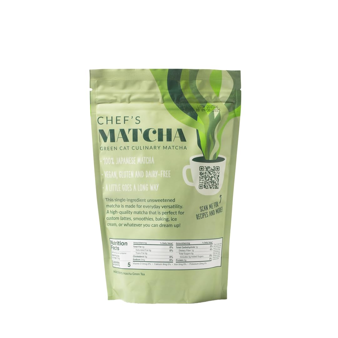 Two Leaves and a Bud Chefs Matcha Green Tea 100 Japanese Culinary Matcha Powder 1 Resealable Bag 340g — view 2
