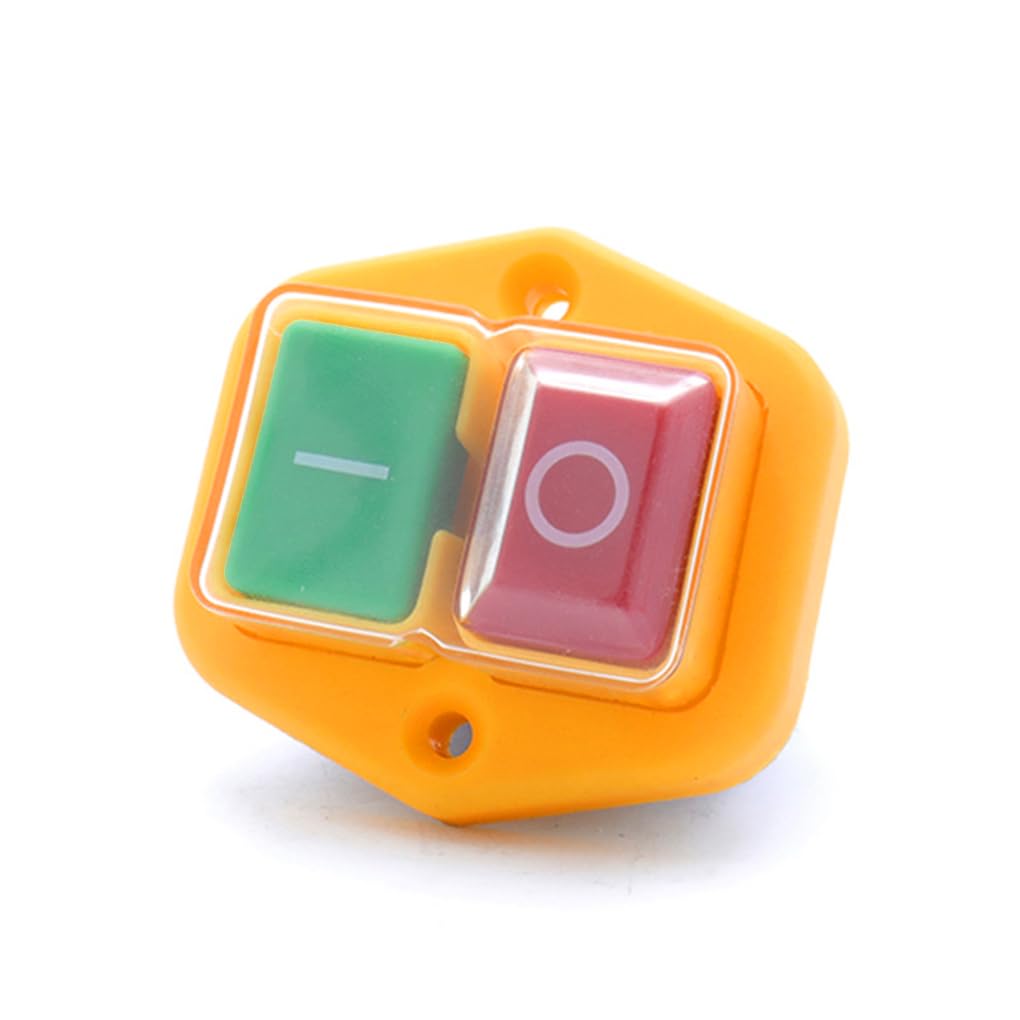 Interrupteur à bouton KJD17B, Compact et efficace, avec interrupteur pour outils électriques étanche en plastique et en métal, peut remplacer l'interrupteur à bouton