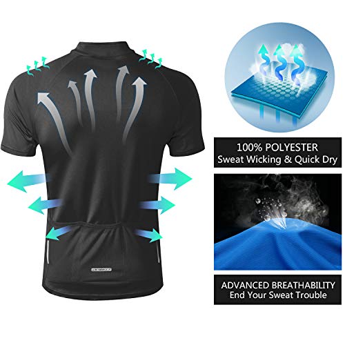 image for INBIKE Cycling Jersey Men, Short Sleeve Shirt Bike Accessories Running