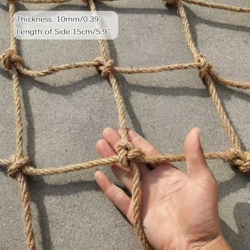 Durable Jute Climbing Net 1m x 9m for Indoor/Outdoor Use - Versatile Plant Decor for Garden, Balcony & Treehouse, Ideal Separation Netting for Home & Garden