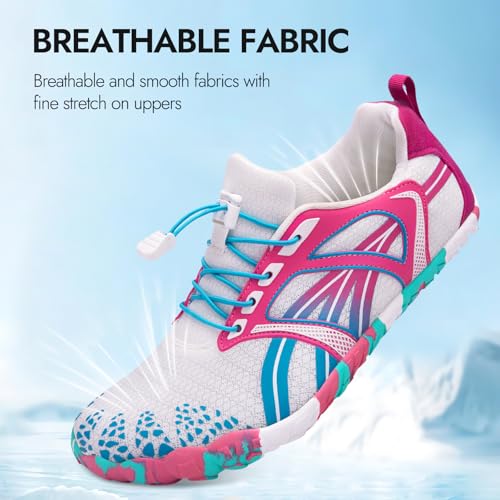 Image of ATHMILE Barefoot Water Shoes Women Men Wide Non Slip Aqua Beach River Pool