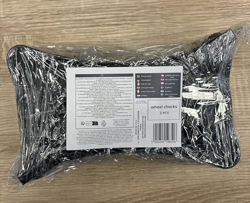INTAKO Unterlegkeile mit Halter 1700 kg - 2 Stück Unterlegkeil Auto, Bremskeile für PKW - Anhänger Keile, Radkeile Blockiersystem