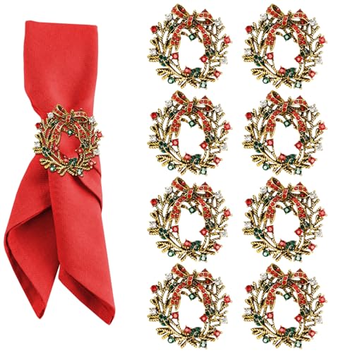 ACTOYS Serviettenringe Weihnachten, Serviettenringe Kranz,...