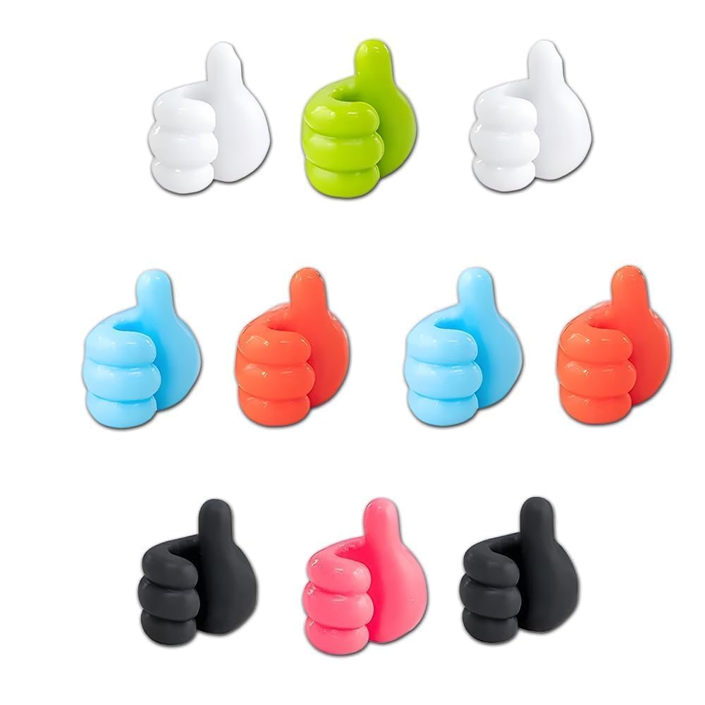Creative Thumb Wall Hook – Multifunction Cable Organizer, Key Hanger & Desk Wire Management Hooks – Reusable & Holders. (Pack of 10)-picture-27