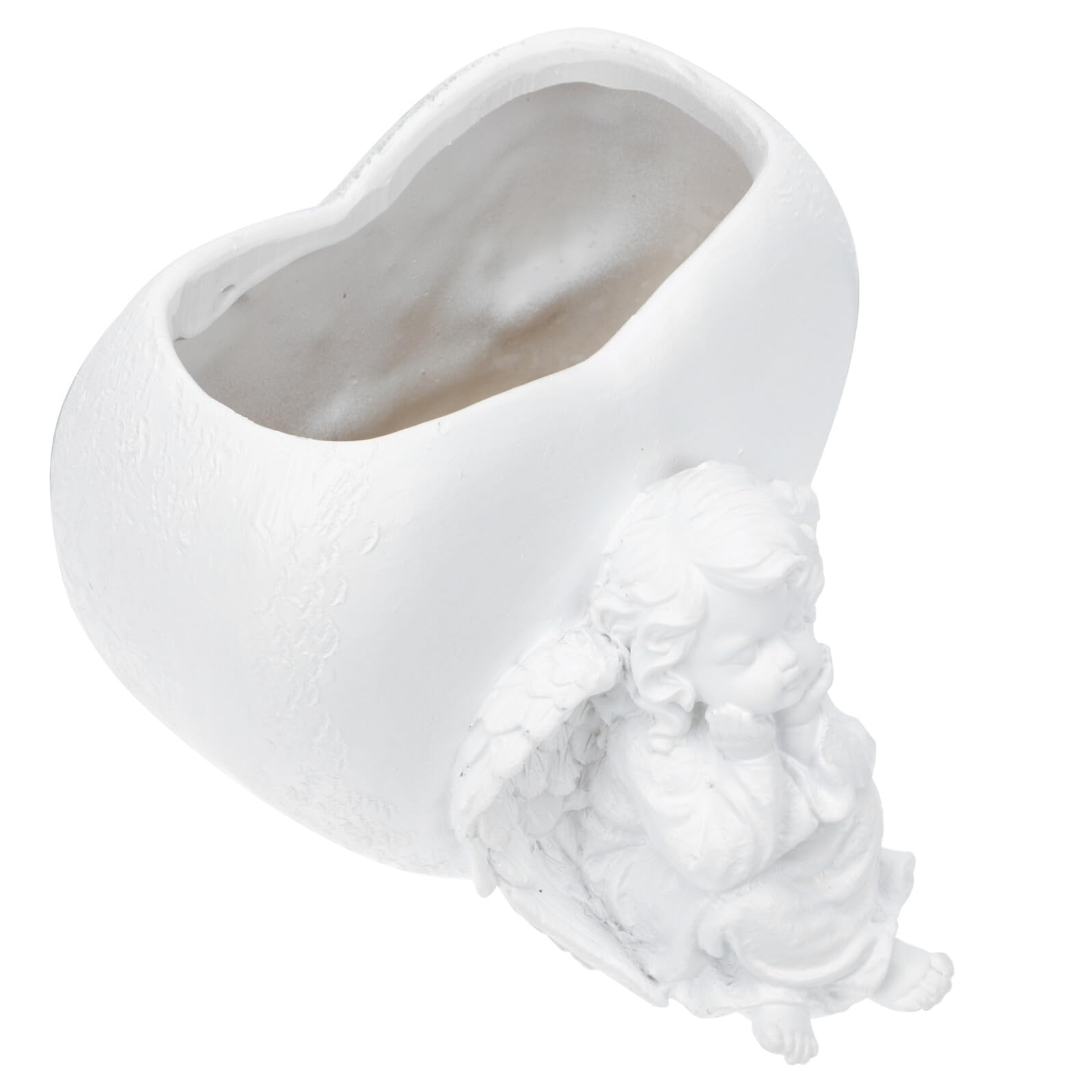 Pot de fleurs ange résine blanche intérieur et jardin