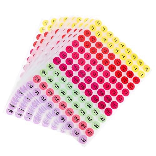 BUTIFULSIC Supermarket Stickers 10 Sheets Sale Stickers Round Creative Signs for Retail