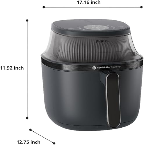 Miniatura 9 de Philips Airfryer Serie 3000 - Freidora de aire premium de 6.5 cuartos con ventana, tecnología RapidAir Plus, 16 formas de cocinar, 90% menos de