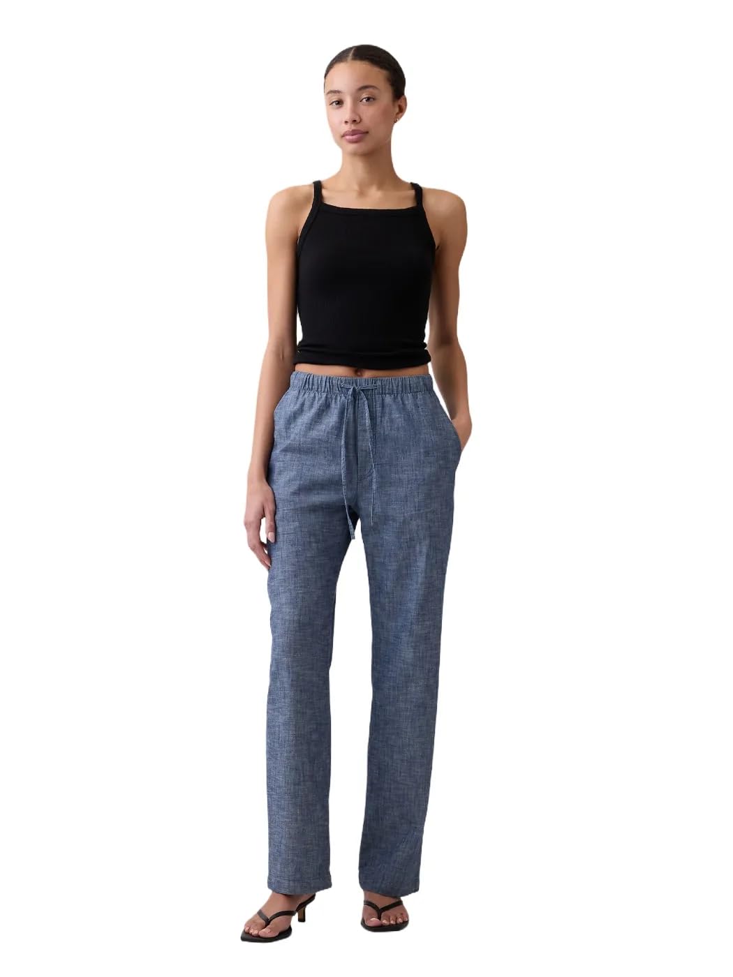 

                                                    GAP Womens Easy Pant Chambray 042 S