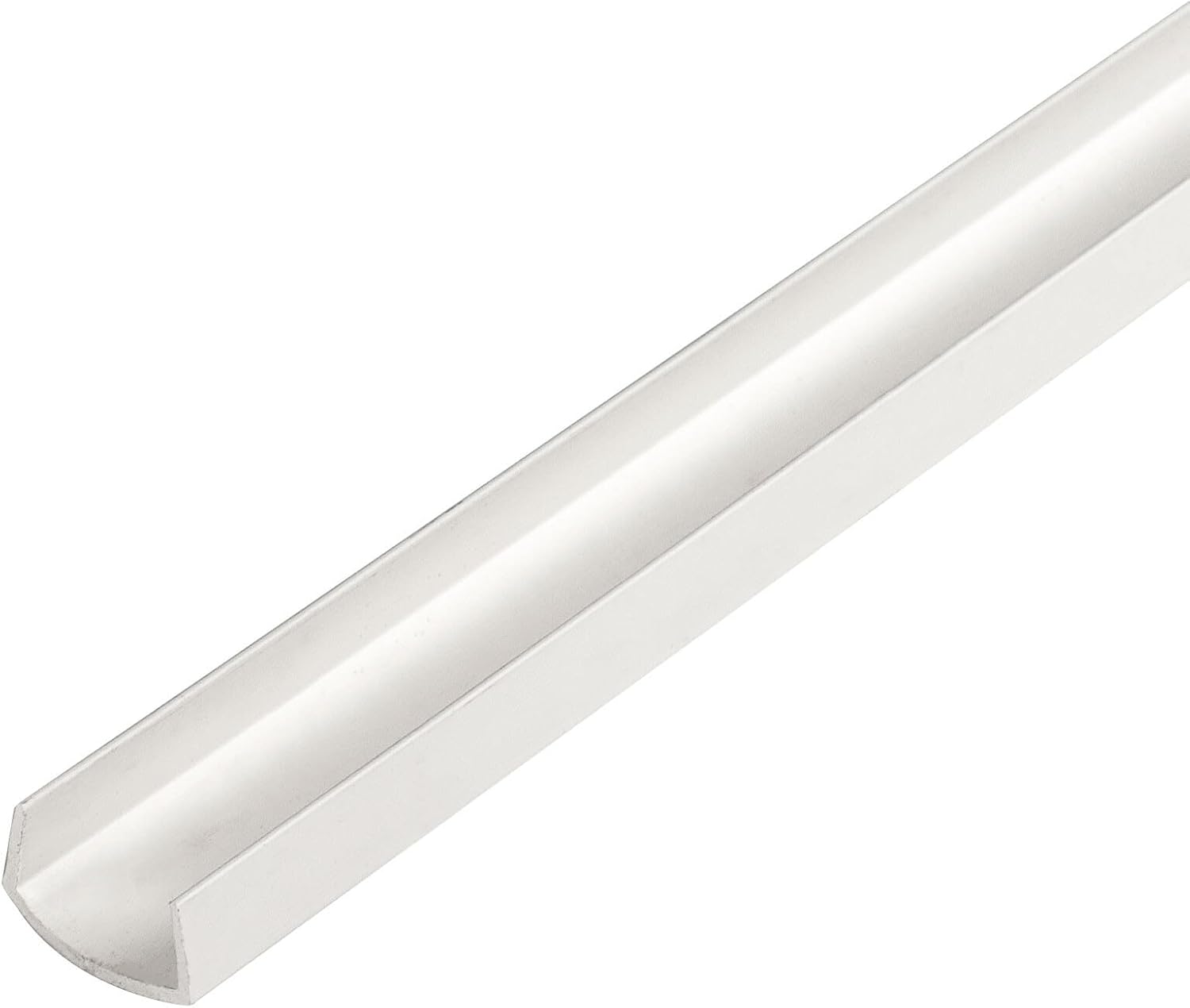 Outwater Plastics White 1/2 Inch Rigid PVC UV Treated d Plastic U Channel C Channel 72 Inch Lengths (Pack of 18 Pieces, 108 feet Total)