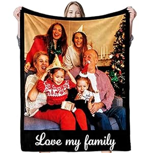 Juantao Custom Blanket with Photo Personalized Picture Blanket Customized Couples Gifts for Boyfriend Girlfriend Wife…