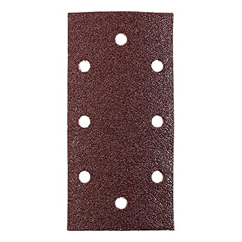 kwb Quick-Stick Schleifpapier – für Schwing-Schleifer K 40, K 80, K 240, für Holz und Metall, 93 mm x 187 mm, Edelkorund, gelocht mit Klett (10 Stk.)