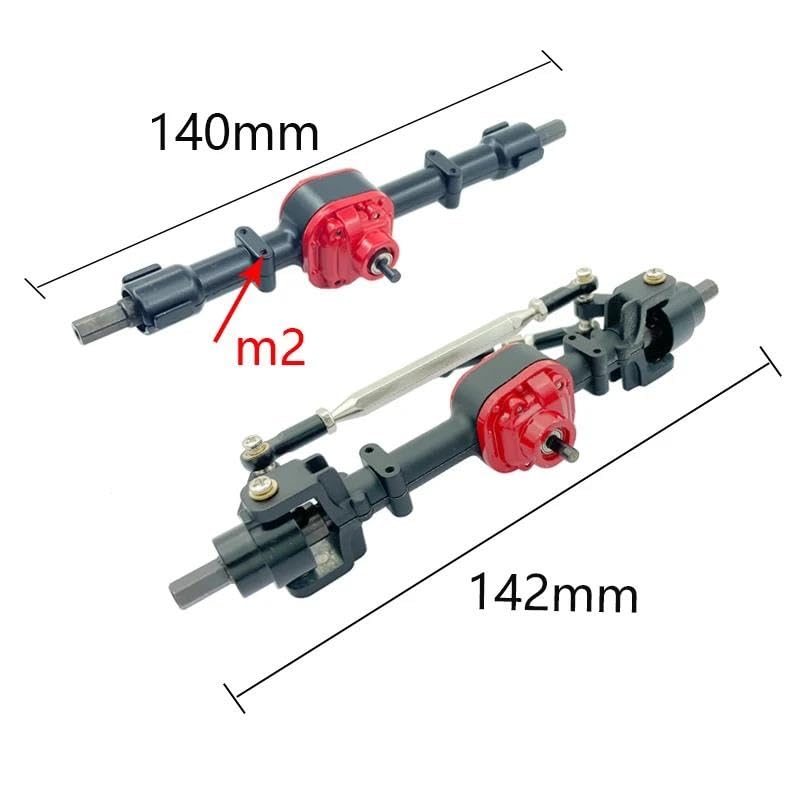 Essieux Pont Et Engrenages Métal Pour Voiture RC 1/12 – Compatible MN D90, D91, D96, FJ45 – Noir - 5