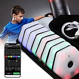 HUMNZR Tragbarer Sport-Fitness-Licht-Trainer, Fitness-Box-Reflextraining Mit App üBungen ZubehöR Ball-FußBall-AusrüStung,8Lights