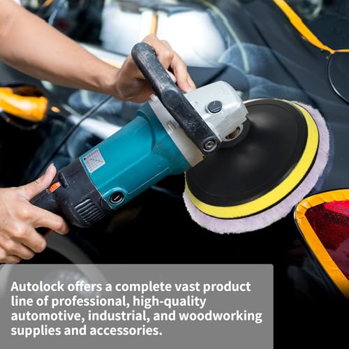 Image of Autolock 6 inch Buffing Polishing Pads, 2Pcs 6 Inch (150mm) Wool Polishing Pads, Buffing Pads Set with Hook and Loop for Car Polisher, Polishing and Buffing（Purple）