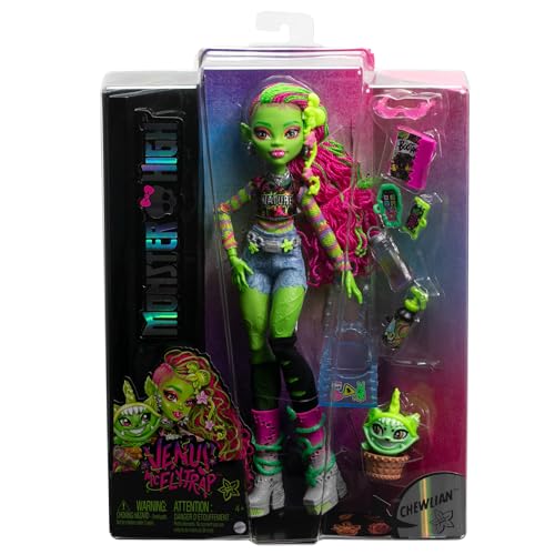 Monster High Venus McFlytrap Poupée avec chat Chewlian et accessoires tels qu’un sac à dos un carnet des encas et bien plus encore HRP81 - vue 6