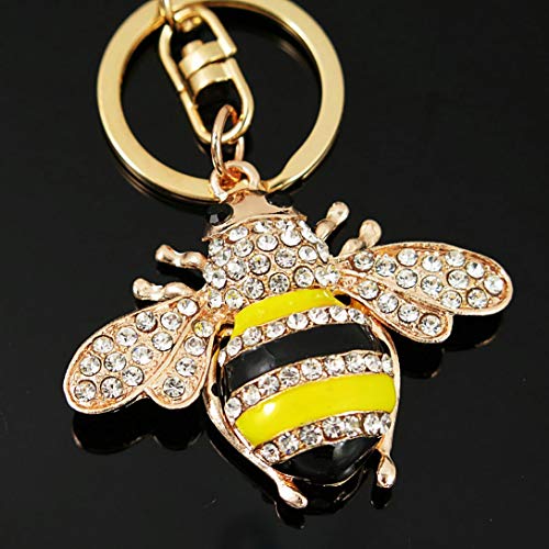 Preisvergleich Produktbild SILYSKNB Kreative Kristall Strass Bienenhonig Schlüsselanhänger Schlüsselanhänger Frauen Autotaschenanhänger Schmuckstück Schlüsselanhänger Halter Anhänger Weihnachtsschmuck