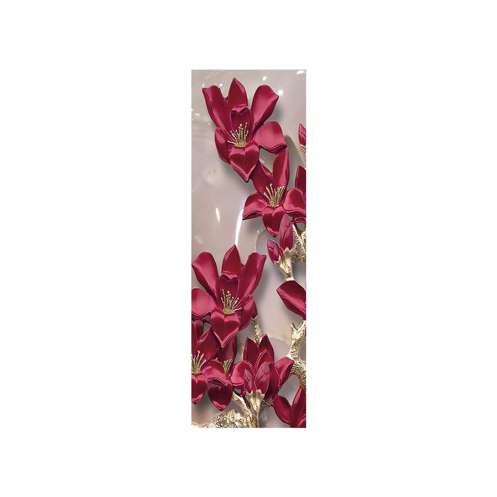 Fridge Stickers to Cover Full Doors 3D Red Self Adhesive Refrigerator Door Sticker Professional Vinyl Wallpaper 60X150CM