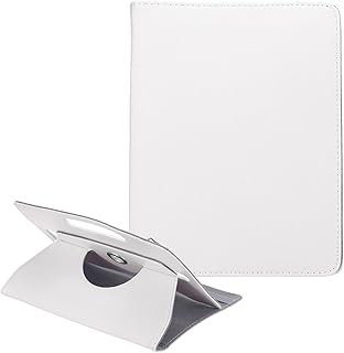 sourcing map Funda universal para tablet de 8 pulgadas, piel sintética, giratoria de 360 grados, para tablet de 8.0 a 8.7 pulgadas, color blanco