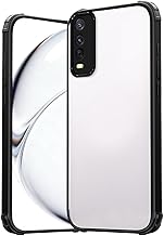 Case for Vivo Y20 / Y20S / Y11S / Y12s, Case with Non-Slip Matte Frame and Transparent Back, Slim Shockproof Anti-Scratch Protective Case - Black