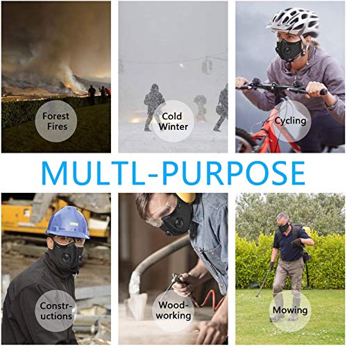 image for VEIPAO 3 Set Sports Mask Running Mouth Cover with Activated Carbon Fil