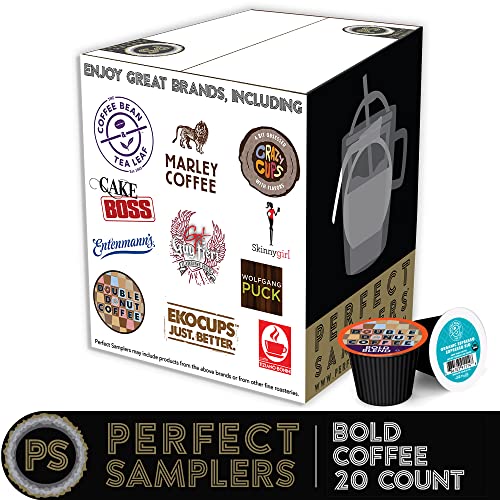 Perfect Samplers Dark Roast Coffee Pods Variety Pack, Dark Roast Coffee Pods For Keurig K Cups Machines, Coffee Sampler 20 Count #TOP1