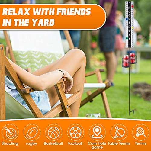 Focusport Cornhole Scoreboard With Drink Holder, Metal Magnetic Score Keeper With Drinkholder Stake And Powerful Magnet, Hold Your Phone And Drinks, Keep Track Of Score For Outdoor Game (1 Pack) #TOP5