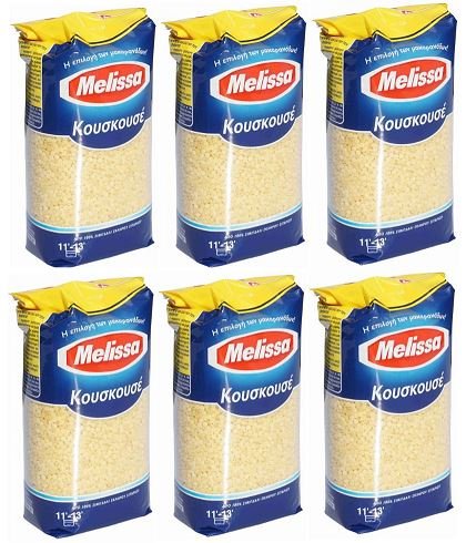 Spar Paket COUS-COUS 6x 500 g Beutel von Melissa aus Griechenland im Spar Set + 10ml Olivenöl Probe Kous-Kous Pasta Hartweizengrieß Beilage