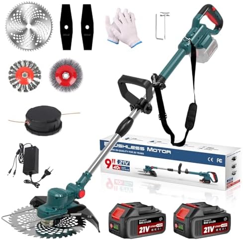 Hengriacly Akku Rasentrimmer für Makita Akku, Freischneider & Motorsense