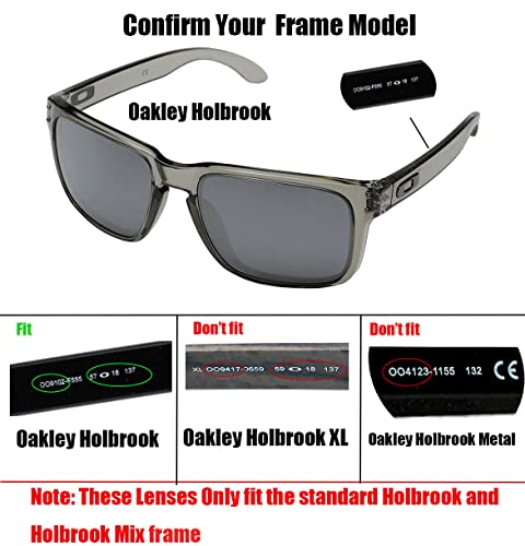 Image of Polarized Lenses Replacement for Oakley Holbrook Sunglasses OO9102 - Multiple Colors
