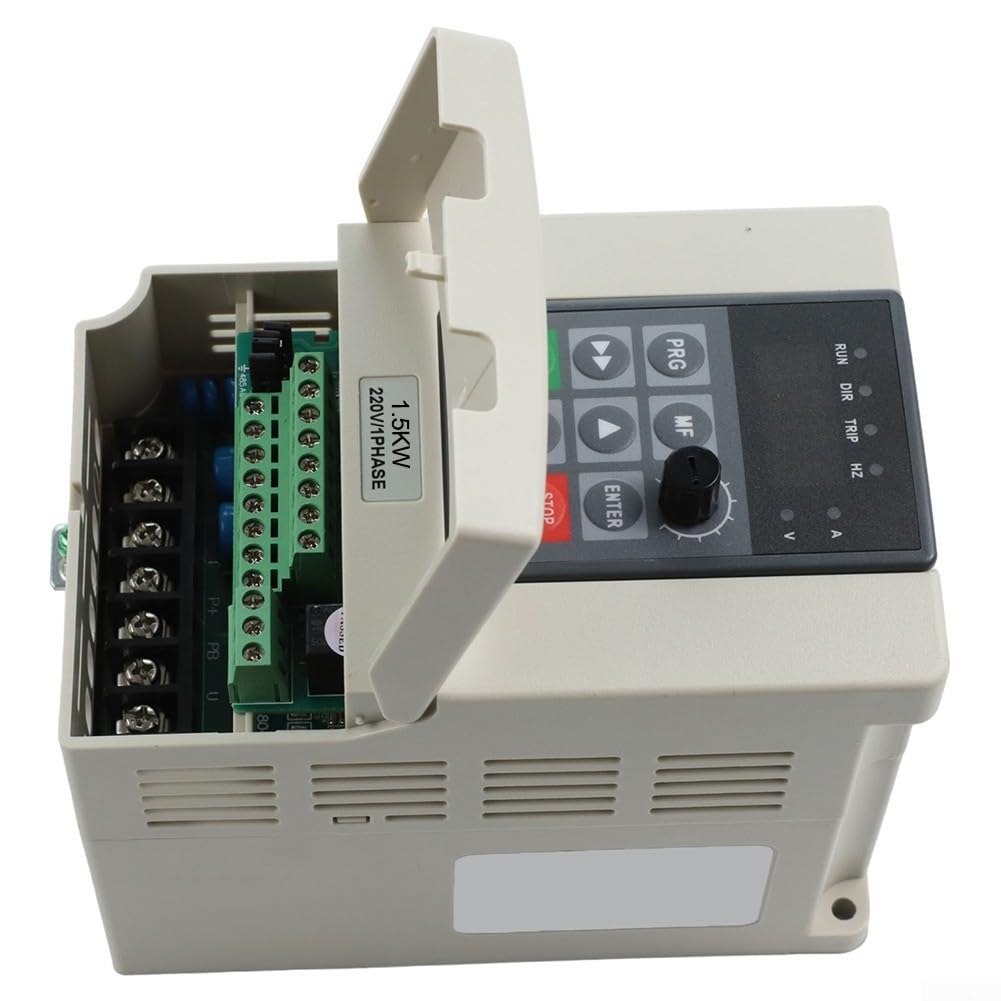 1 variateur de fréquence de 1.5kW avec entrée monophasée 220 V et sortie triphasée 380 V pour Contrôle de la Vitesse du Moteur