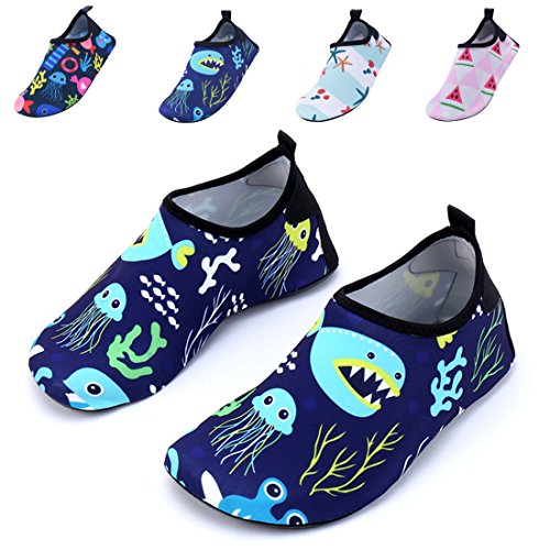 Vivay Toddler Kids Water Shoes Quick Drying Swim Beach Shoes Aqua Socks