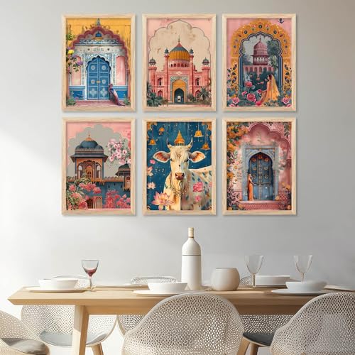 Image of kotart Madhubani Art Paintings with Frame for Home Decoration - Painting Wall - Traditional Framed Living Room Bedroom Office Decor - (14X20 Inch, C)