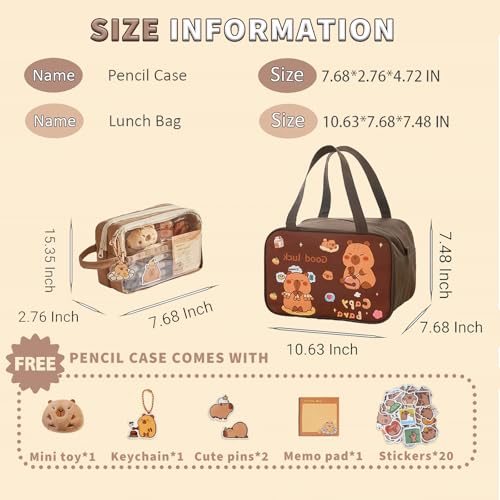 Capybara Backpack Mochila Capybara Cute Kawaii Kapibara Daypack Funny Going Out Cartoon Laptop Travel Casual Bag(Khaki,Medium)4