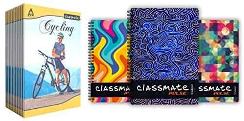 Image of Classmate Student Essential Bundle - 140 Pages Single Line Long Notebooks (12 Pack) & Pulse 6 Subject Spiral Notebooks (3 Pack) | Premium Paper Quality | Complete Study Solution