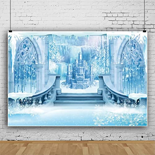 Fondo fotográfico Castillo de Hielo 15x10ft azul miniatura 4