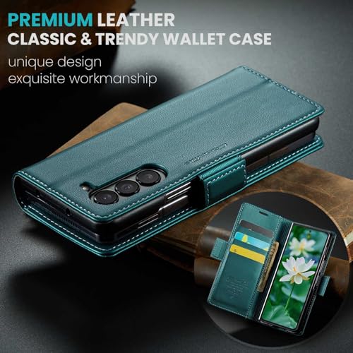 Newhalper Wallet Case for Samsung Galaxy Z Fold 6, Green - image 5