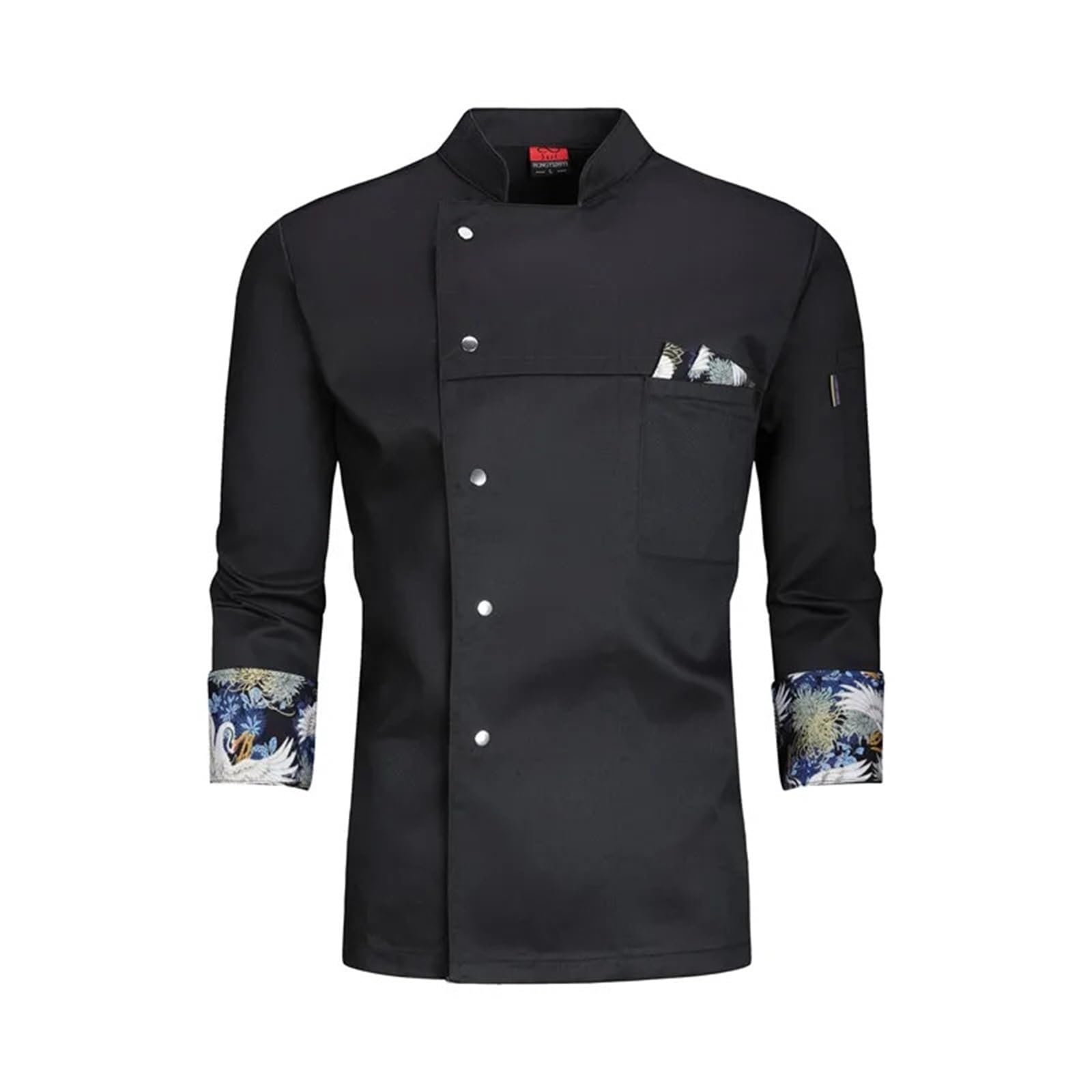 Chaquetilla Cocinero Uniforme de Chef Blanco, Chaqueta de Chef de Manga Larga, Camiseta, Chaqueta de Chef de Hotel, Ropa de Cocina Transpirable for Restaurante y panadería
