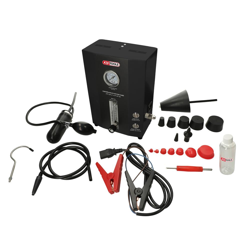 KS TOOLS - 150.1000F - Contrôleur de Fuite par fumée 12 V - pour Tous Types et Tailles de Circuits et conduites - Outillage mécanique Automobile pour Le contrôle d'étanchéïté
