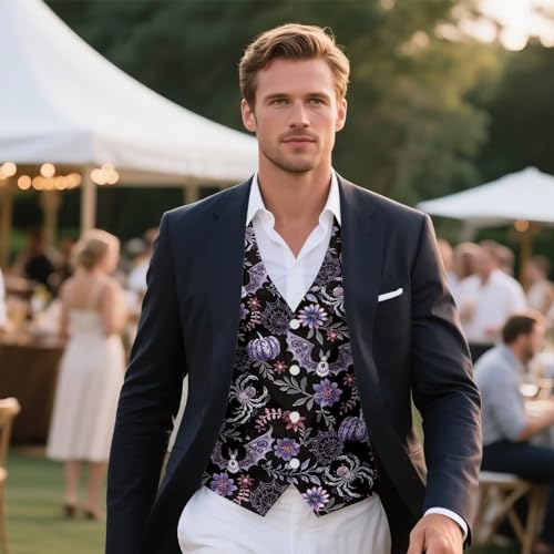 Men's Casual Business Vests with 3 Pockets Slim Fit Button Waistcoat Vest4