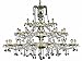 Elegant Lighting Alexandria Collection 30-Light Large Hanging Fixture with Elegant Cut Crystals, Gold and Green Finish