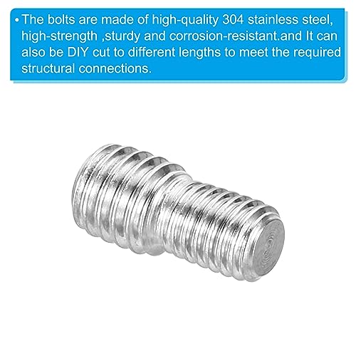 PATIKIL M5x6mm to M6x6mm Double End Threaded Stud Screw Bolt - Image 4