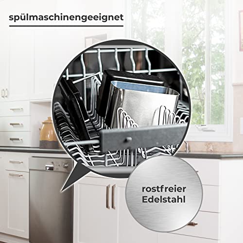 MAGICALE® Spülbecken Organizer inkl. Schwamm - Ordnungshelfer Edelstahl für Spüle - Aufbewahrung Spülutensilien mit Schwammhalter Küche - Spülorganizer rostfrei & spülmaschinengeeignet - Sink Caddy - 5
