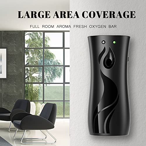 QEOSSKGI Automatic Air Freshener Dispenser - Home indoor wall-mounted automatic Auto Aerosol Spray Dispenser Programmable Fragrance Dispenser for Airport, Hotel Bedroom Office Commercial Place (Black) - Image 5