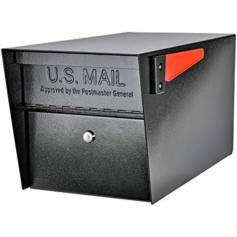 Mail Boss 7506 Mail Manager Curbside Locking Security Mailbox, Black,Large Cover