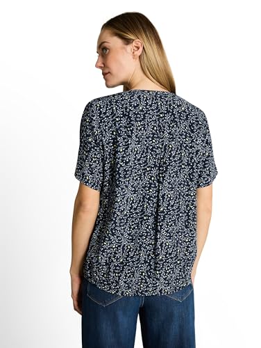 Tom Tailor Damen 1049796 Bluse, 40264-Navy Small Leaves Design, 38 – Ansicht 4